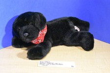 Aurora Black Labrador Lab Puppy Dog Beanbag Plush w/Red Bandana 310-4301