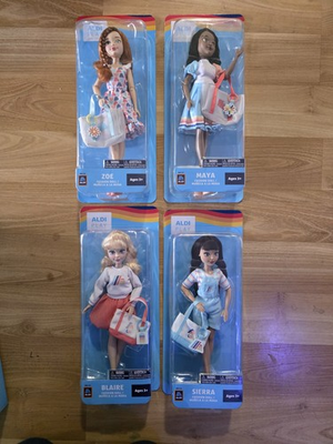 #ad Jakks Pacific ALDI Store Exclusive ALDI Play Dolls Zoe Sierra Blaire Maya 4pk $119.99