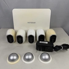 Lot of 6 Netgear Arlo VMC3030 Wireless Security Cameras VMB3000 Base Station