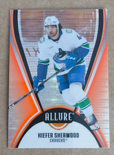 2025-26 UD Allure Kiefer Sherwood Orange Slice #54 Canucks