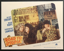 ROAD TO UTOPIA LOBBY CARD 1945 BOB HOPE BING CROSBY DOROTHY LAMOUR c ROAD TO UTOPIA LOBBY CARD 1945 BOB HOPE BING CROSBY DOROTHY LAMOUR c