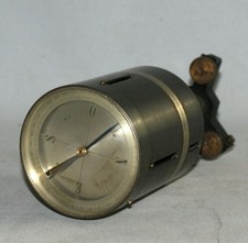 Antique French Bougart Brass Surveyor's Cross Staff with Compass - Circa 1890