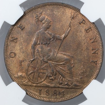 1884 Great Britain Penny Queen Victoria Penny NGC MS61BN | eBay
