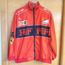 F-1 SCUDERIA-FERRARI SHELL PUMA UPS REPLICA RACING JACKET UNISEX SZ S RED ZIP