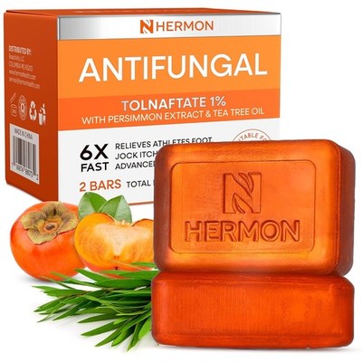 Hermon Antifungal Soap with Persimmon Extract: Antifungal Treatment for Ringw...