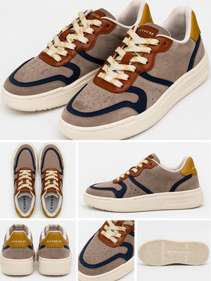 Coach CitySole Nubuck Court Sneakers Women's Size 11B Taupe Sunlight s007