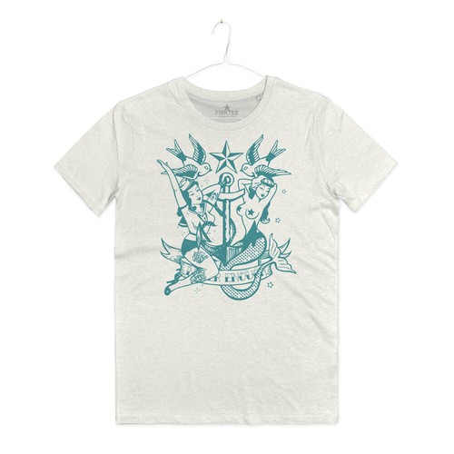 Maglietta Tatuaggio Sirena Ancora Pin Up Never Enough Old School Tattoo T-Shirt - Picture 2 of 16