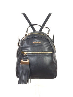 40) Marina Galanti Damen Tasche City Rücksack mit Quaste Neu Braun Faux- Leder