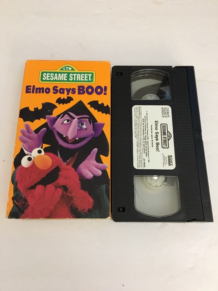 Sesame Street-Elmo Says Boo [VHS]-TESTED-RARE VINTAGE COLLECTIBLE-SHIPS ...