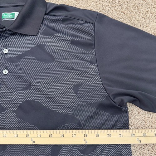 Ben Hogan Performance Golf Polo Mens L Gray Black Camo Print Athletic Shirt - Picture 5 of 10