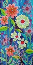 Ceramic Backsplash Tile Mural Floral Kitchen/Bathroom - Gerberas and Gardenias I
