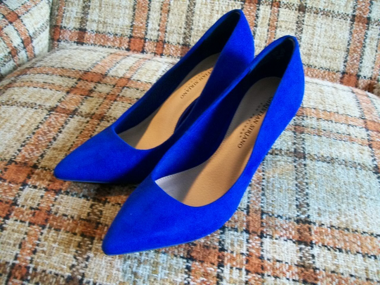 christian siriano blue heels