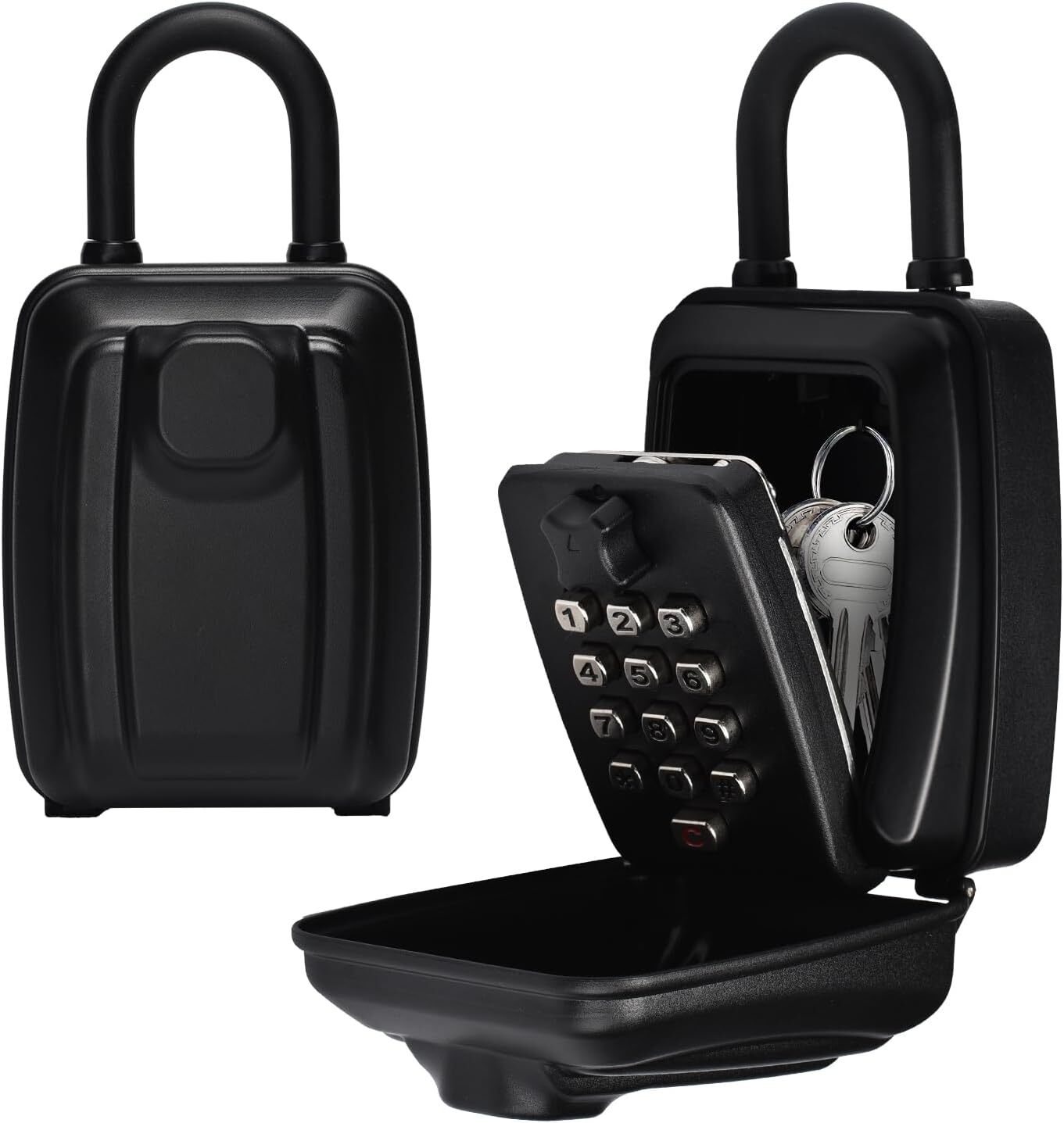 Key Lock Box Push Button Lockbox 12 Digit Combination Hanging Key Lock Storage