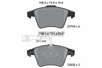 Textar 2374901 Bremsbelagsatz, Scheibenbremse FüR VW