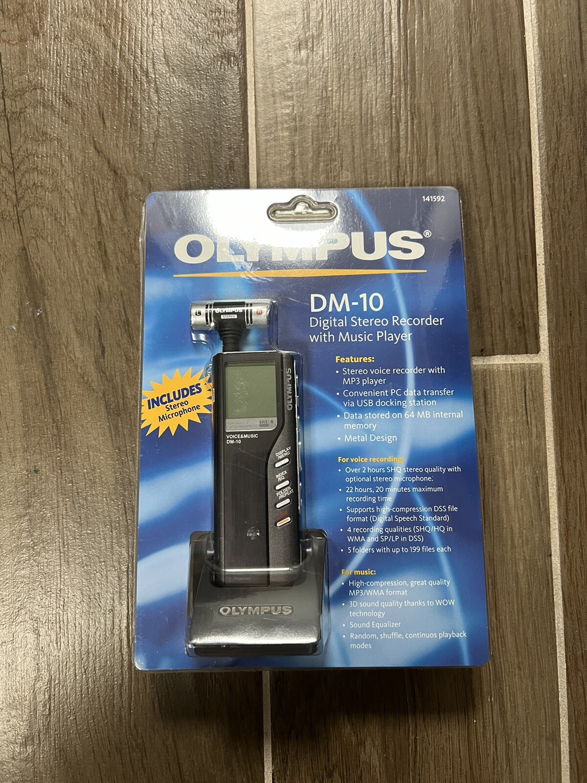 Olympus Voice & Music Digital  Stereo Recorder W Music Player DM-10 NEW IN BOX