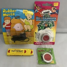 Vintage Novelty LOT of 4 Pranks & Gags Toys April Fools Jokes 1960-90s
