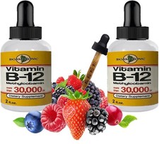 2 Vitamin B complex 30,000 high potency B1,B2,B3,B5,B6,B7,B12,Biotin Folic Acid