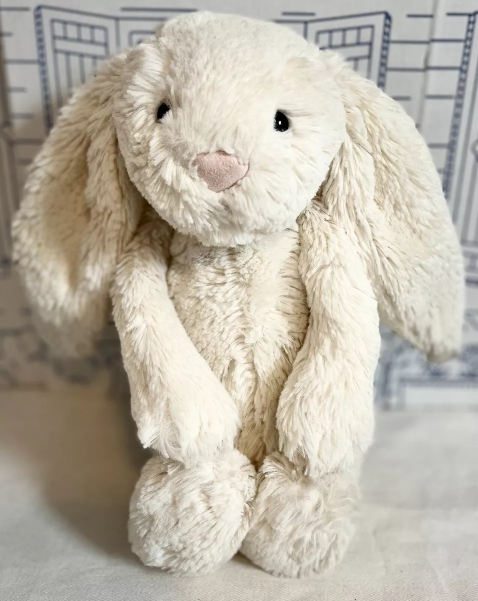 JELLYCAT BASHFUL Cream BUNNY Off White Rabbit Toy Plush Medium Baby Doll 12