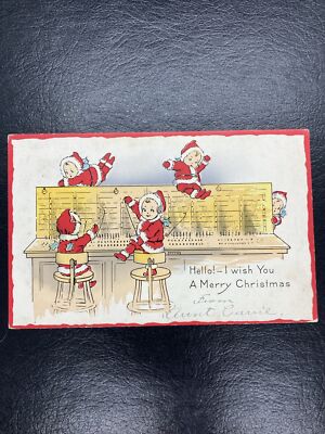 ''Hello! I wish You A Merry Christmas'' Postcard