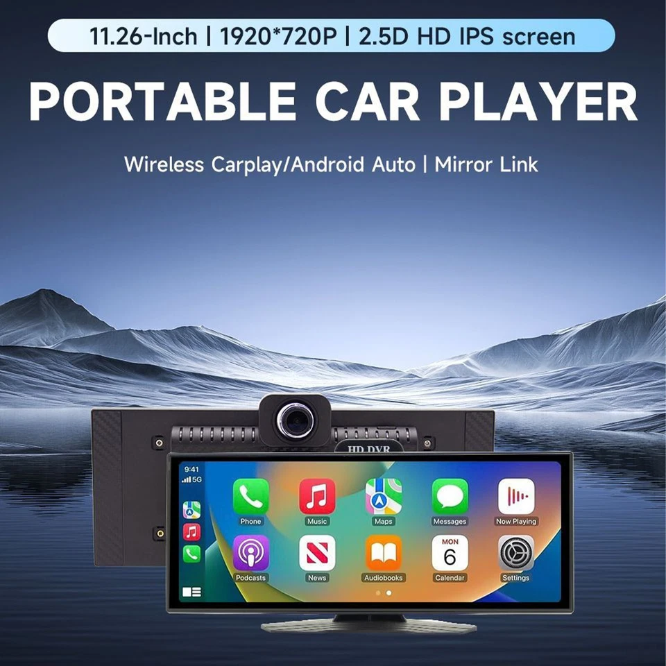 11,26 Zoll display Apple carplay Android auto 4K dashcam autoradio HD IPS screen - Bild 2 von 4
