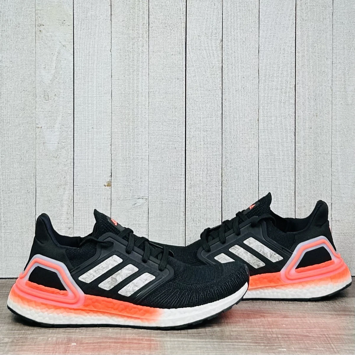 Buy Adidas Core Black & Orange Ultraboost 20 Running Shoes for Men