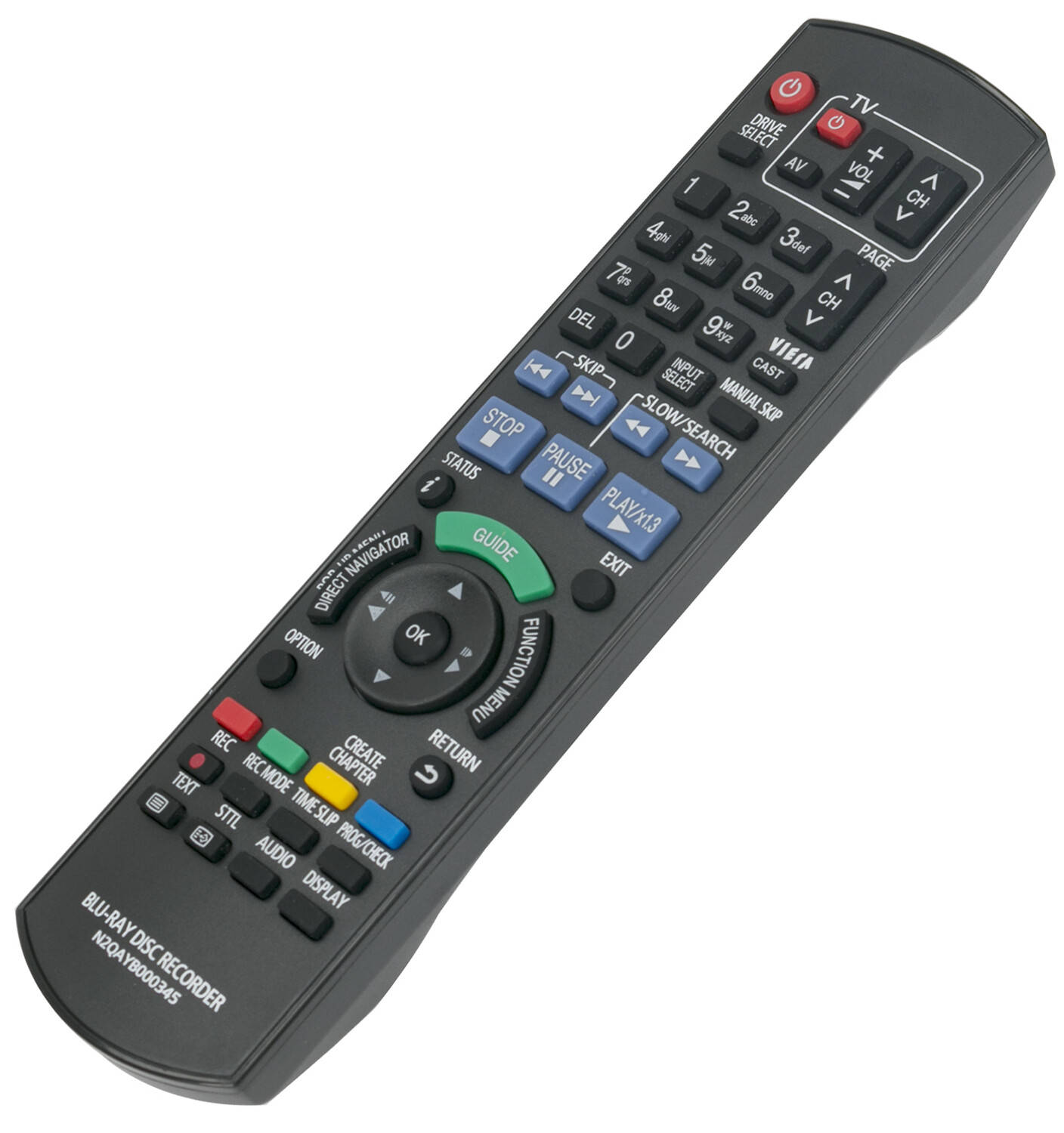 Remote N2QAYB000345 for Panasonic Bluray Disc Recorder DMRBW850 DMR