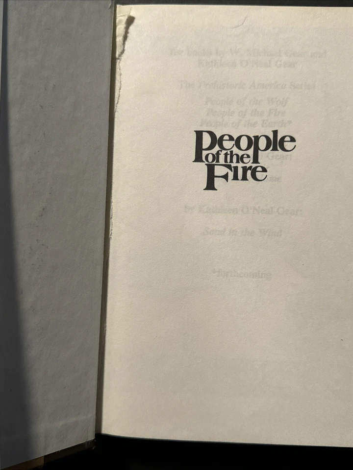 1991 People Of The Fire By W. Michael Gear and Kathleen O' Neal Gear Hardcover - Image 3 of 4