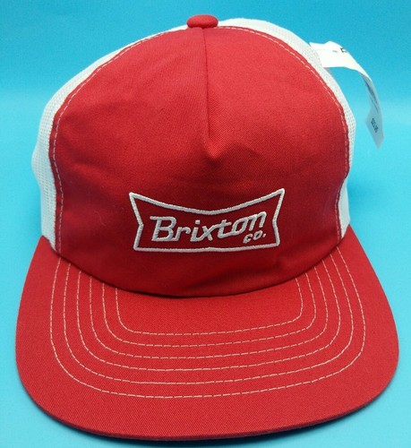 BRIXTON CO hat red / white adjustable 