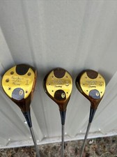 MacGregor Tourney M75W Eye-O-Matic Persimmon Wood Set NICE 1,3,4 Stiff Steel