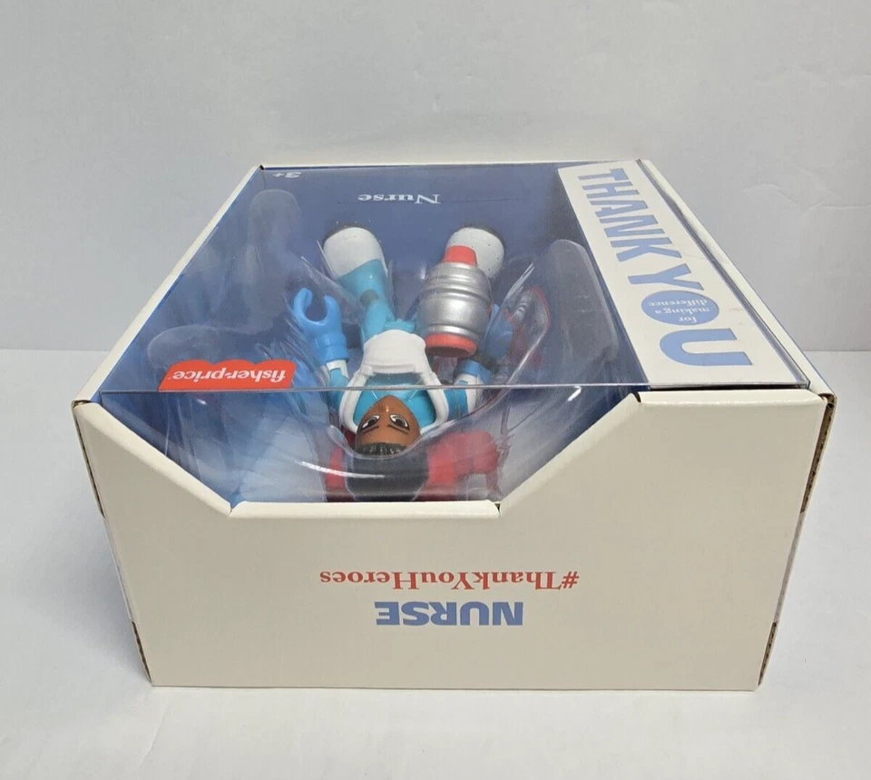 Mattel Thank You Heroes Nurse Fisher Price Toy Action Figure VHTF NEW - Image 4 of 4