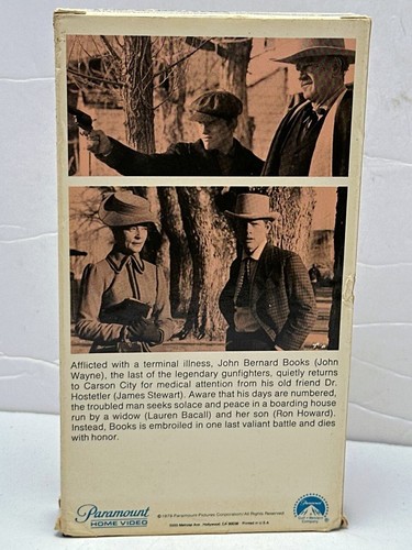 The Shootist 1976 John Wayne Paramount Home Video VHS Tape Movie - 第 1/4 張圖片