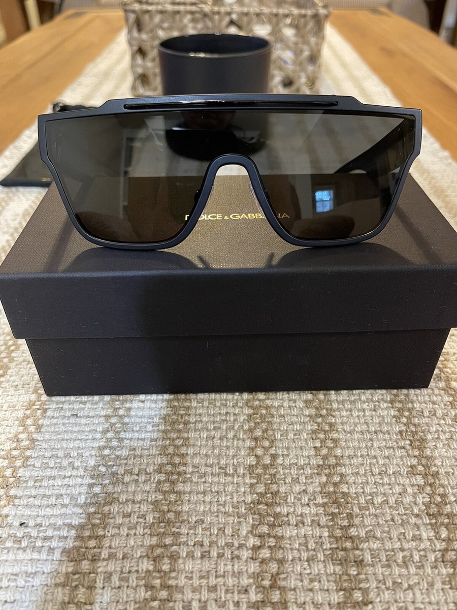DOLCE & GABBANA DG6125 GREY & BLACK MATTE SUNGLASSES IN BOX W/CASE