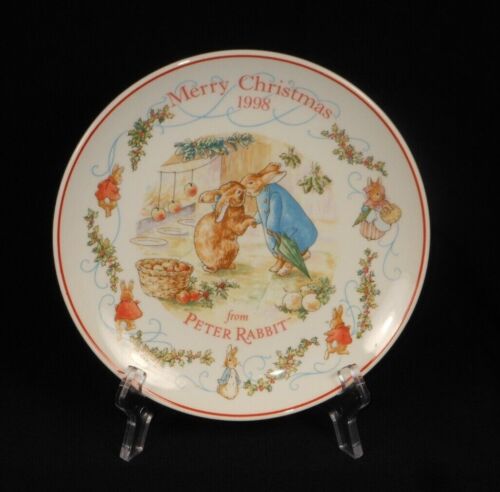 6-C036-BB3 Wedgwood Peter Rabbit Merry Christmas 1998 plate - Picture 1 of 3