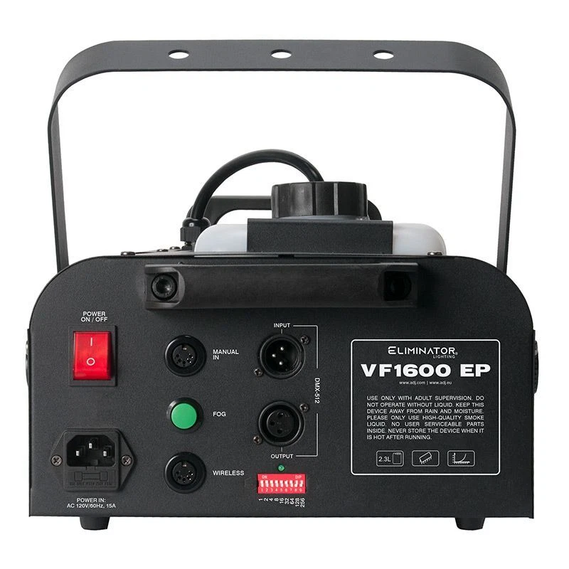 Eliminador de iluminação VF1600 EP DMX máquina de neblina nebulizador + com fio + controle remoto sem fio + fluido - Imagem 4 de 4