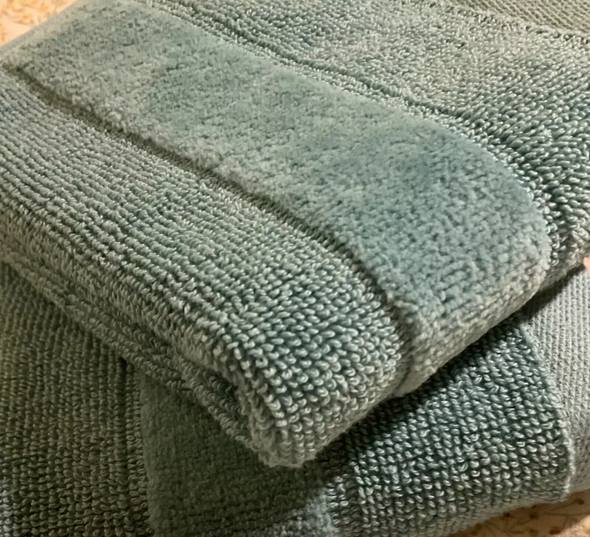 Simply Vera Wang Turkish Cotton Washcloths Set of 2 - Aqua Breeze -New