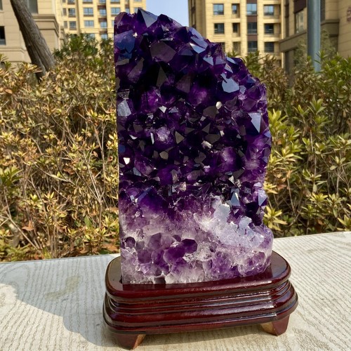 14.63LB Natural top-grade black amethyst block displays mineral specimens+bade - 第 8/16 張圖片