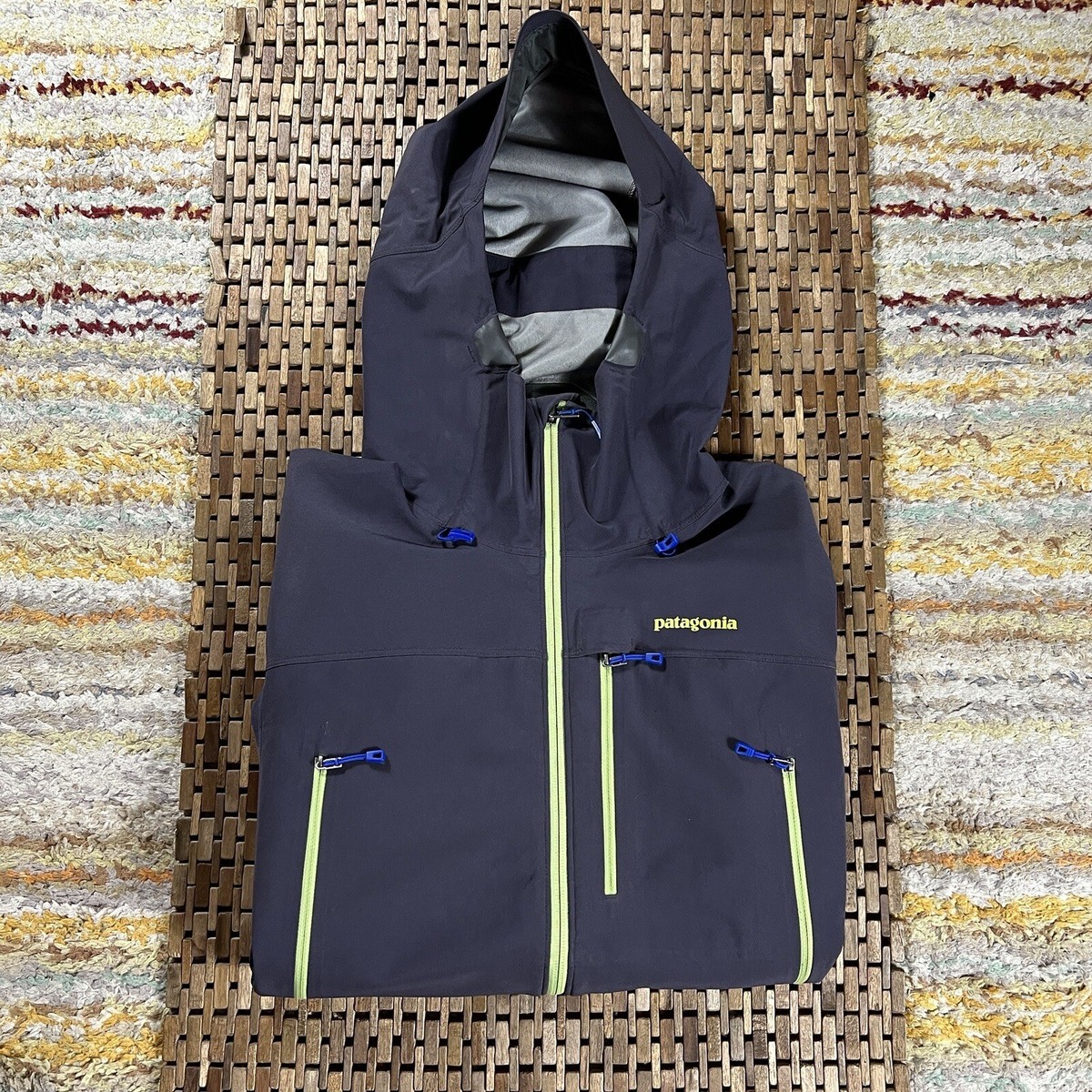 patagonia フード付きジャケット XL 14 ネイビー Patagonia フード付き