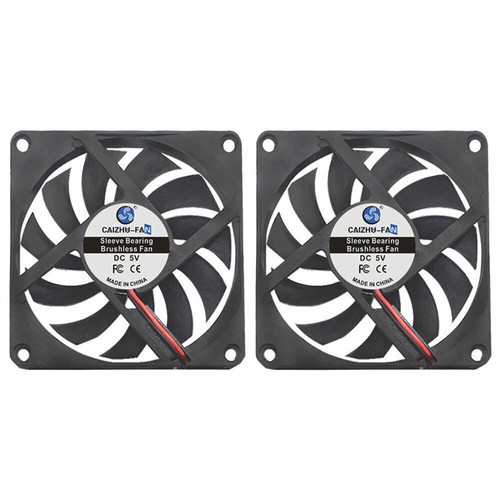 2x Lüfter Gehäuselüfter für PC Computer 80mm 70mm 60/50/40/30/25mm leise FAN 12V - Afbeelding 51 van 53