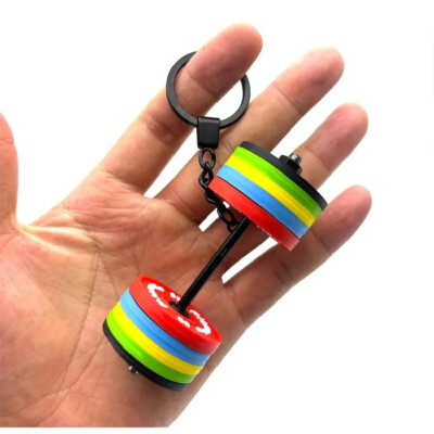 Barbell Detachable Power Lifting Keychain Gym Key Ring Creative