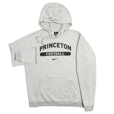Princeton University Football Hoodie Mens M Tigers Sweatshirt Gray Nike NCAA