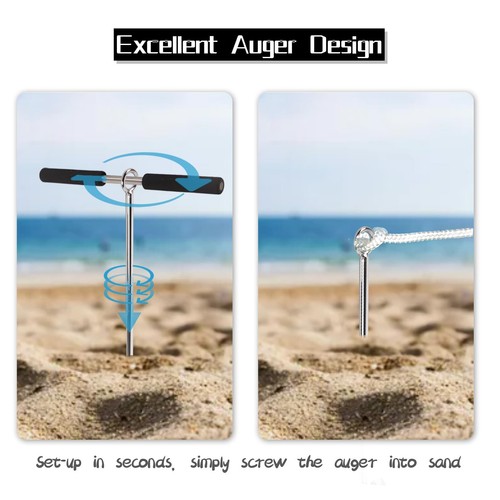 Sand Anchor for Boat 17" Auger Sand Anchor 316 Stainless Steel Boat Sand Anchor - Picture 3 of 9