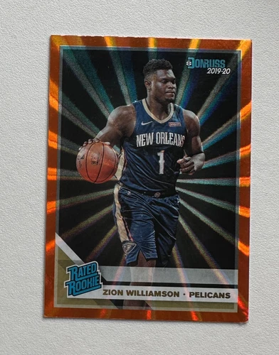 2019-20 Donruss Holo Orange Laser #201 Zion Williamson RC rookie #X3455