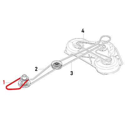 Keilriemen 589531201 / 506988301 für Husqvarna Rider - vom Motor zum Getriebe