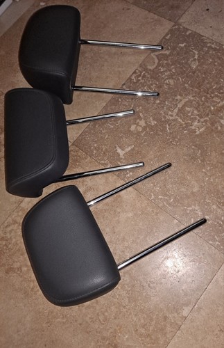 2013-2017 Audi Q5 Rear Seat Leather Head Rest Set of 3 Black - Picture 5 of 5
