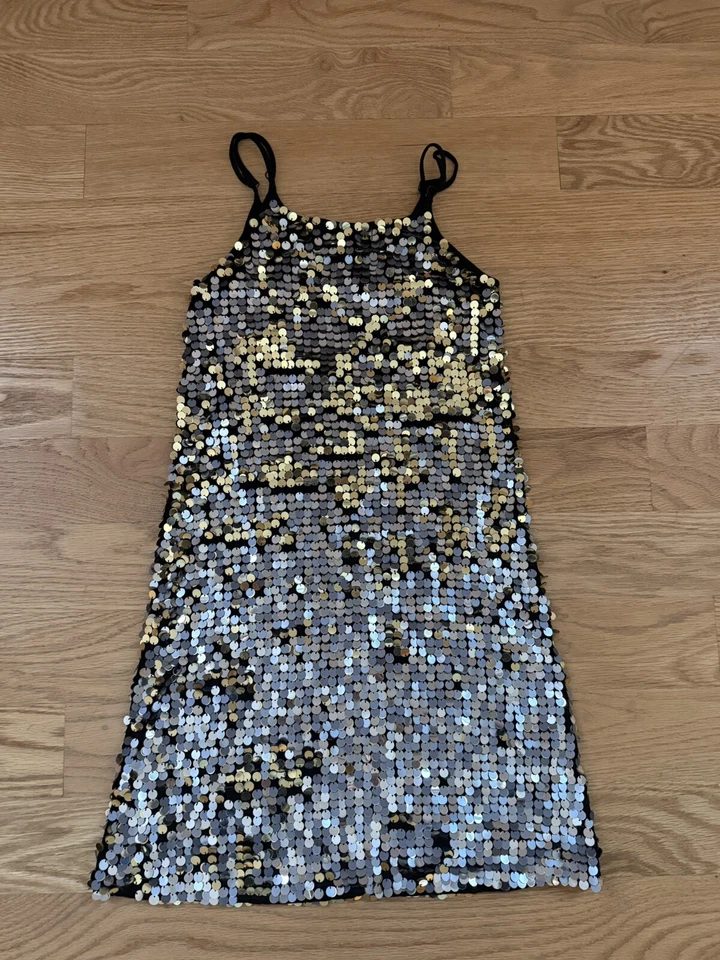 Flowers by Zoe Dressy Girls Black Dress With Silver sequins, Sz XL, NWT - Image 3 of 3