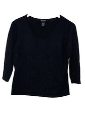 Multiples Women s silk & cashmere sweater emb...