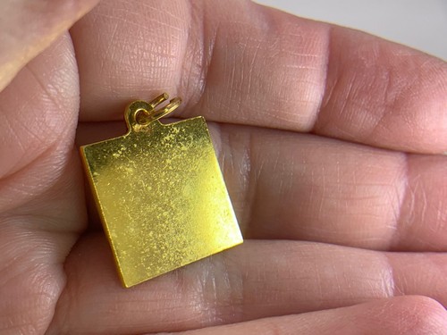 Lottery Ticket Vintage 14Kt Gold Pendant V-9417 - Picture 3 of 3