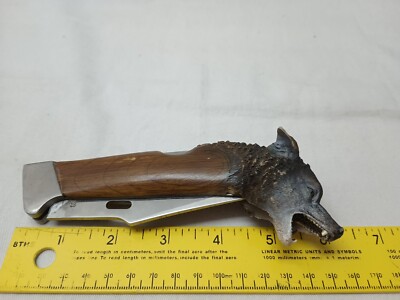 Stainless Steel Wolf Head Collectible Knife 