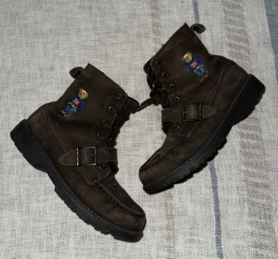 Polo Ralph Lauren Teddy Bear Ranger B Size Brown Suede Boots