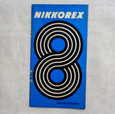 Vintage Nikon Nikkorex 8 Instruction Manual 21 Pgs Tokyo, Japan Good Condition
